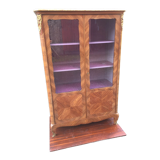 Louis XV marquetry library display case with 2 doors stamped Maurice Rinck