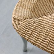 Vintage italian straw and metal chair