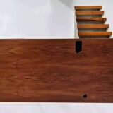 1950s industrial desk in metal and rosewood