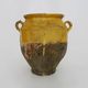 Magnificent glazed yellow confit pot, south-west of France. 19th century.