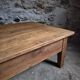 Table basse ancienne en chêne français – Table XXL de ferme du XIXe siècle
