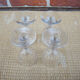 6 crystal goblets in gondola style from Baccarat (?) h 10.5 cm