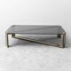 Vintage smoked glass and brass coffee table, 1970s modernism
