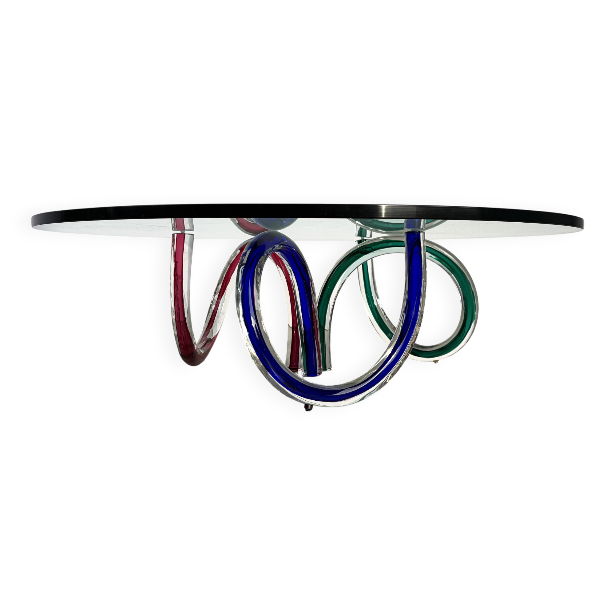 Murano glass coffee table by Maurice Barilone, 1980s