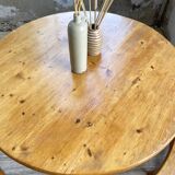 Set of round table and 4 rounded benches, 1950