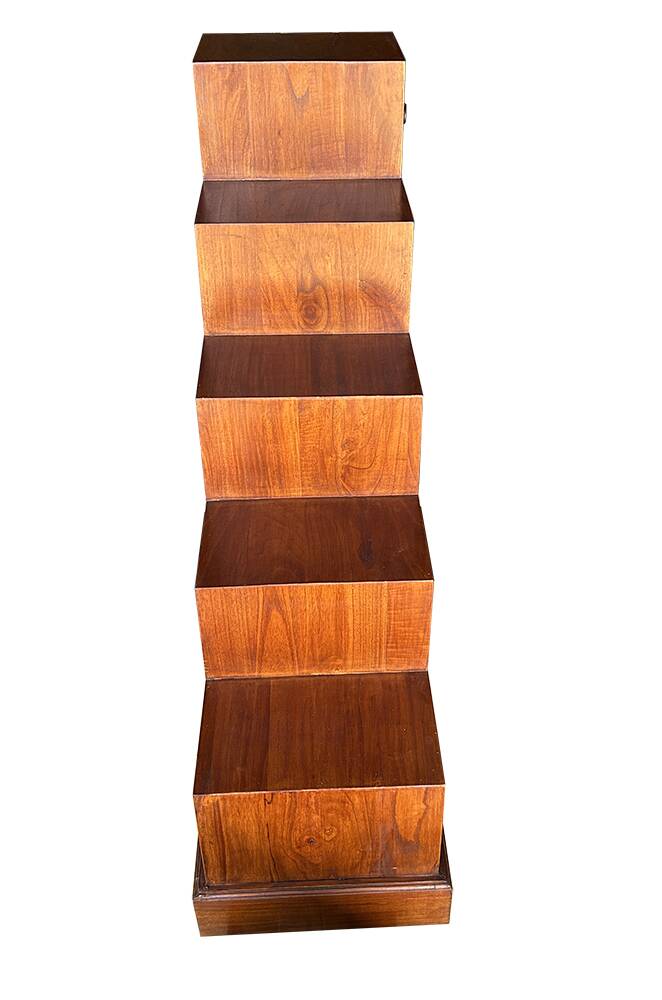 Through staircase furniture in mahogany
