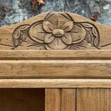 Parisian art deco hotel wardrobe in solid raw oak 1930