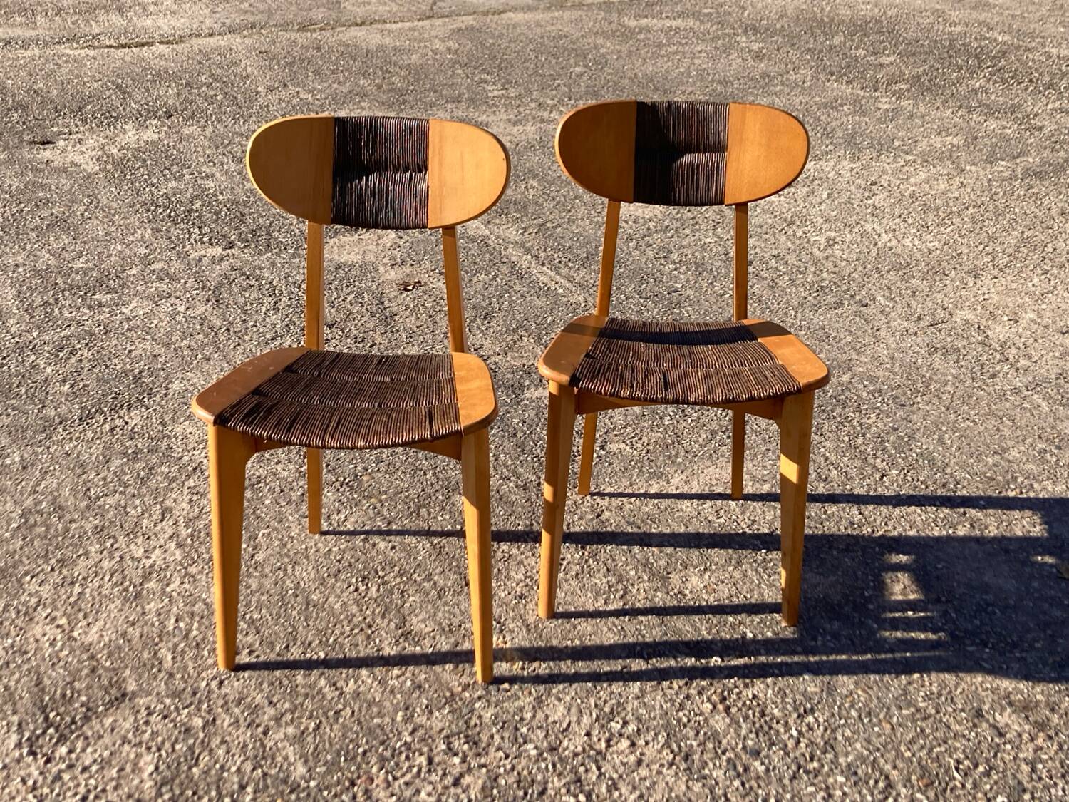 Pair of Roger Landault chairs for Sentou