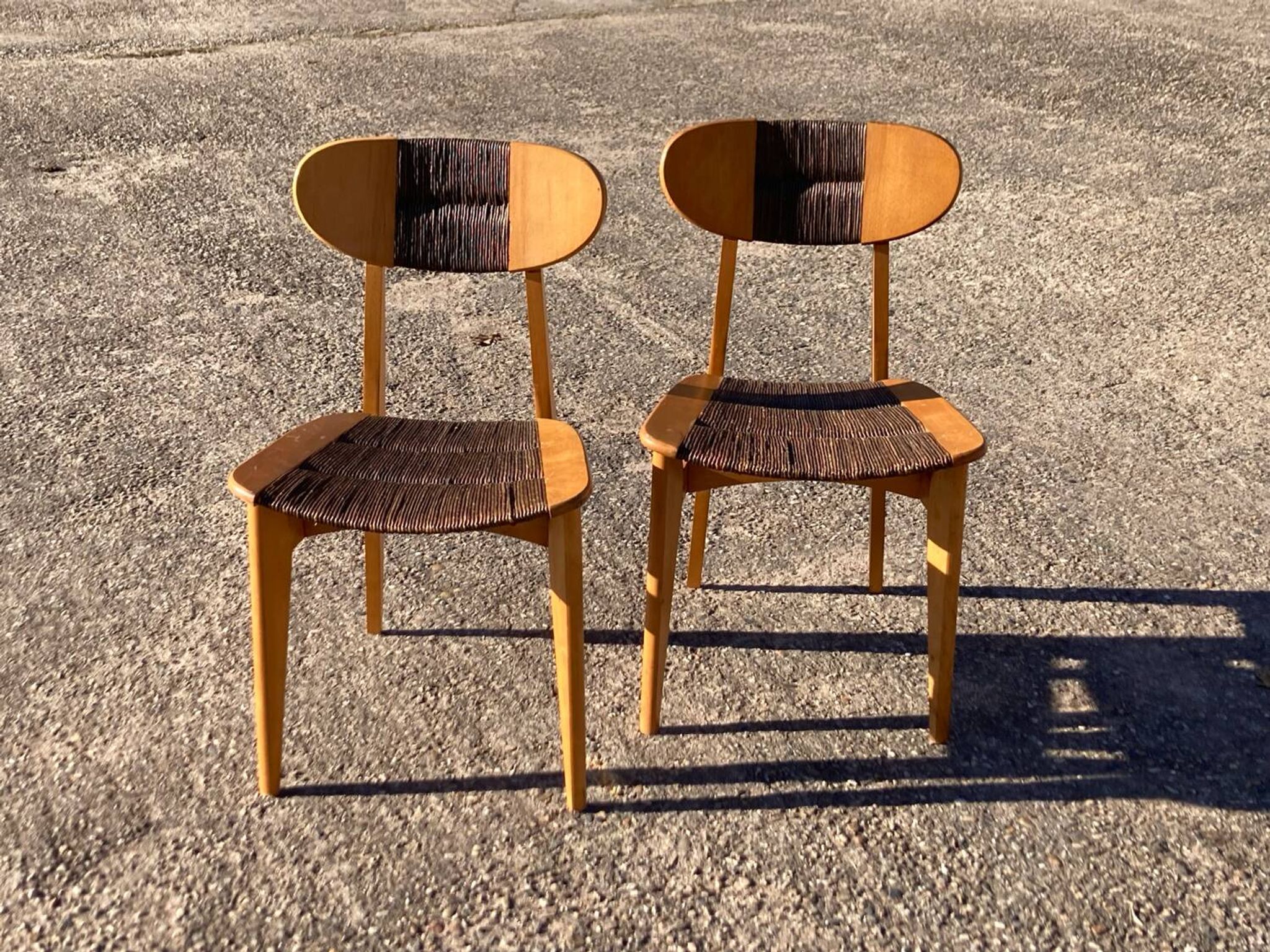 Paire de chaises Roger Landault pour Sentou