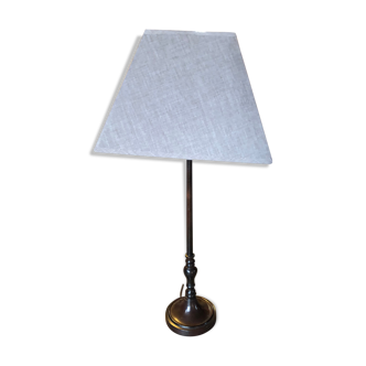 Lampe de bureau en métal marron