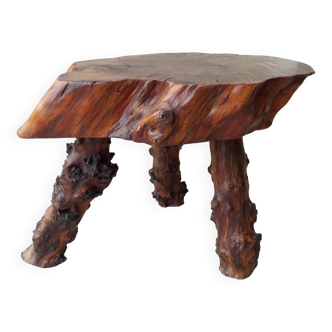 Solid wood stool
