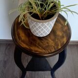 Vintage pedestal table restyled