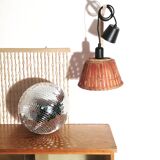Two-tone wooden pendant lamp