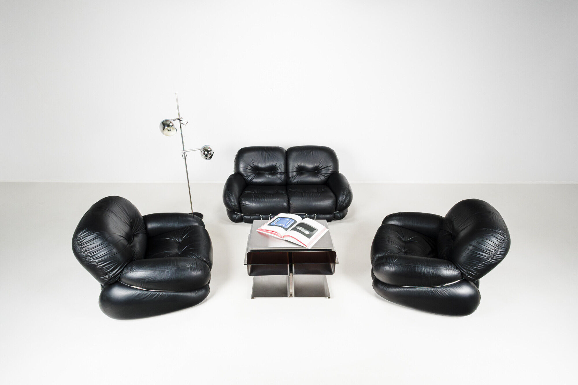 Three-piece lounge set model OKAY by Adriano Piazzesi, Italy, 1970s