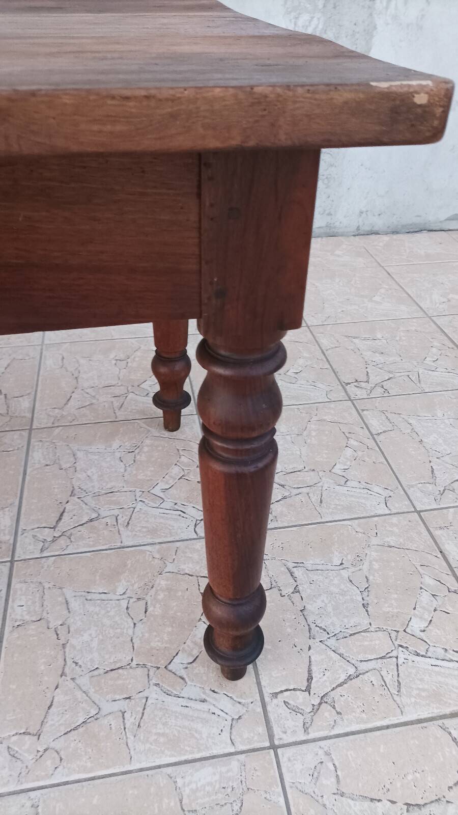 19th-century walnut table