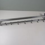 Wall-mounted coat rack Bauhaus / Art Deco in chrome metal, 1920s