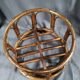 Pouf en rotin ancien vintage