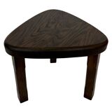 Lot de 3 tables d'appoint ou gigognes ovales brutalistes en chêne au design minimaliste des années 1970