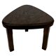 Set of 3 brutalist oak oval side or nesting tables minimalist design 1970s