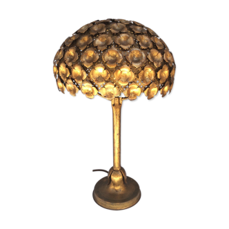 Golden metal lamp, 60s