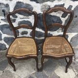 Set of 5 canned bistro chairs