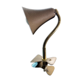 Vintage beige metal clip lamp working condition original electrification