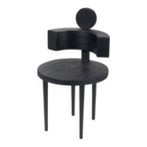 Sculptural chair ii room studio - maniera 29 solid carved and painted oak