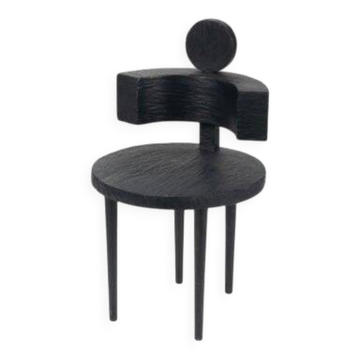 Sculptural chair ii room studio - maniera 29 chêne massif sculpté et peint