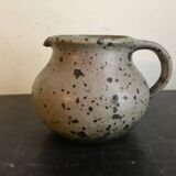 Teapot + 4 bowls in pyrite stoneware from Puisaye, Mr. Isambert Robert Deblander