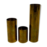 Set of 3 brass candlesticks