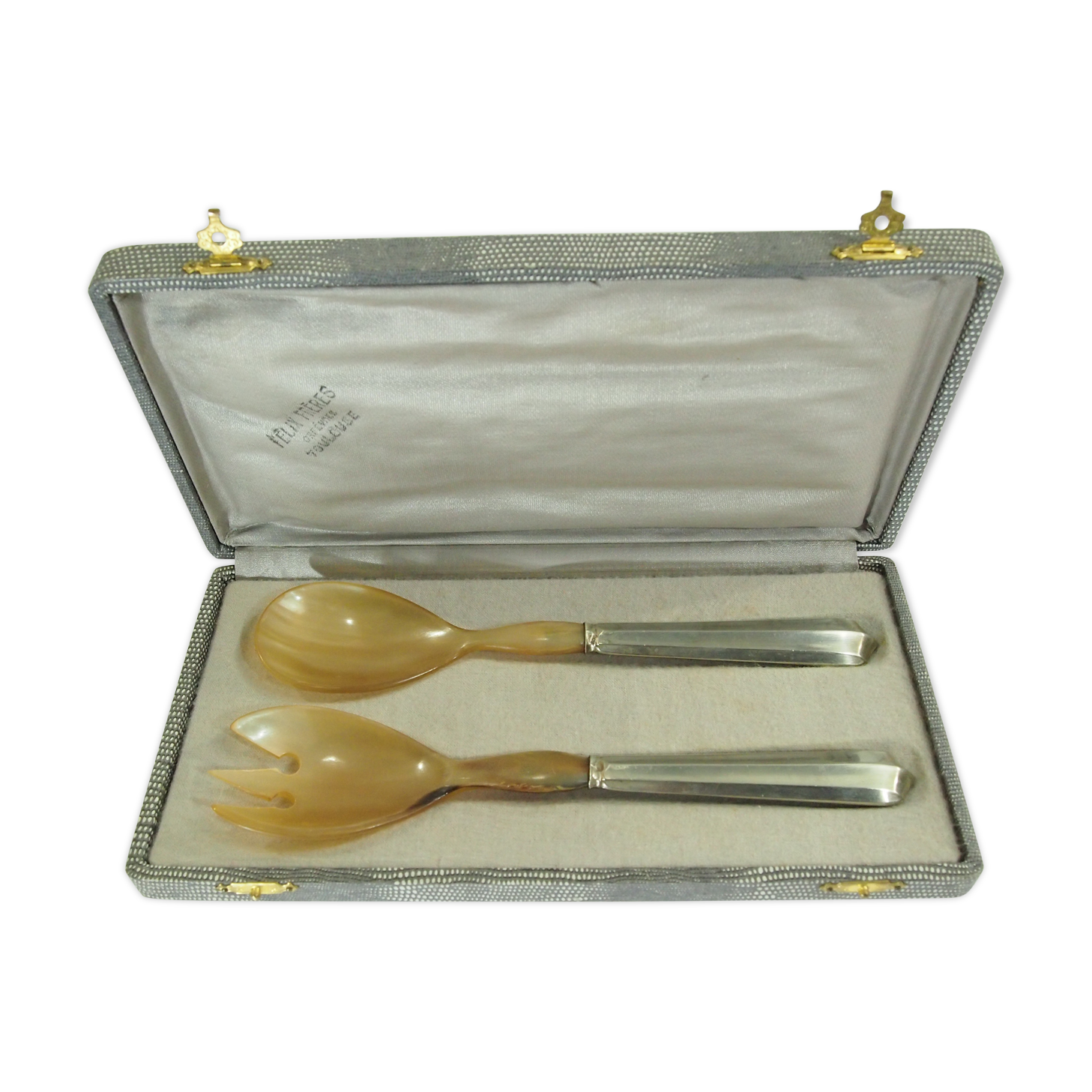 Bone and metal filled salad servers
