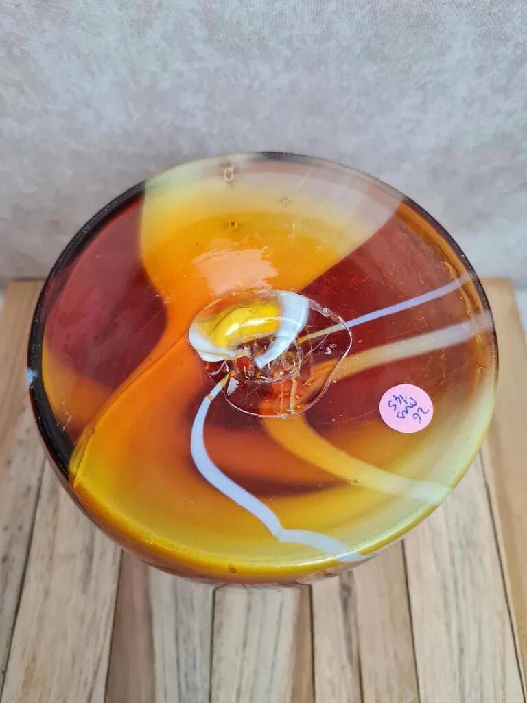 Vase / jug in blown red glass – Murano style – vintage piece from the 1970s