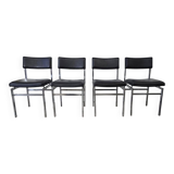 Set of 4 vintage chrome chairs / dining chairs