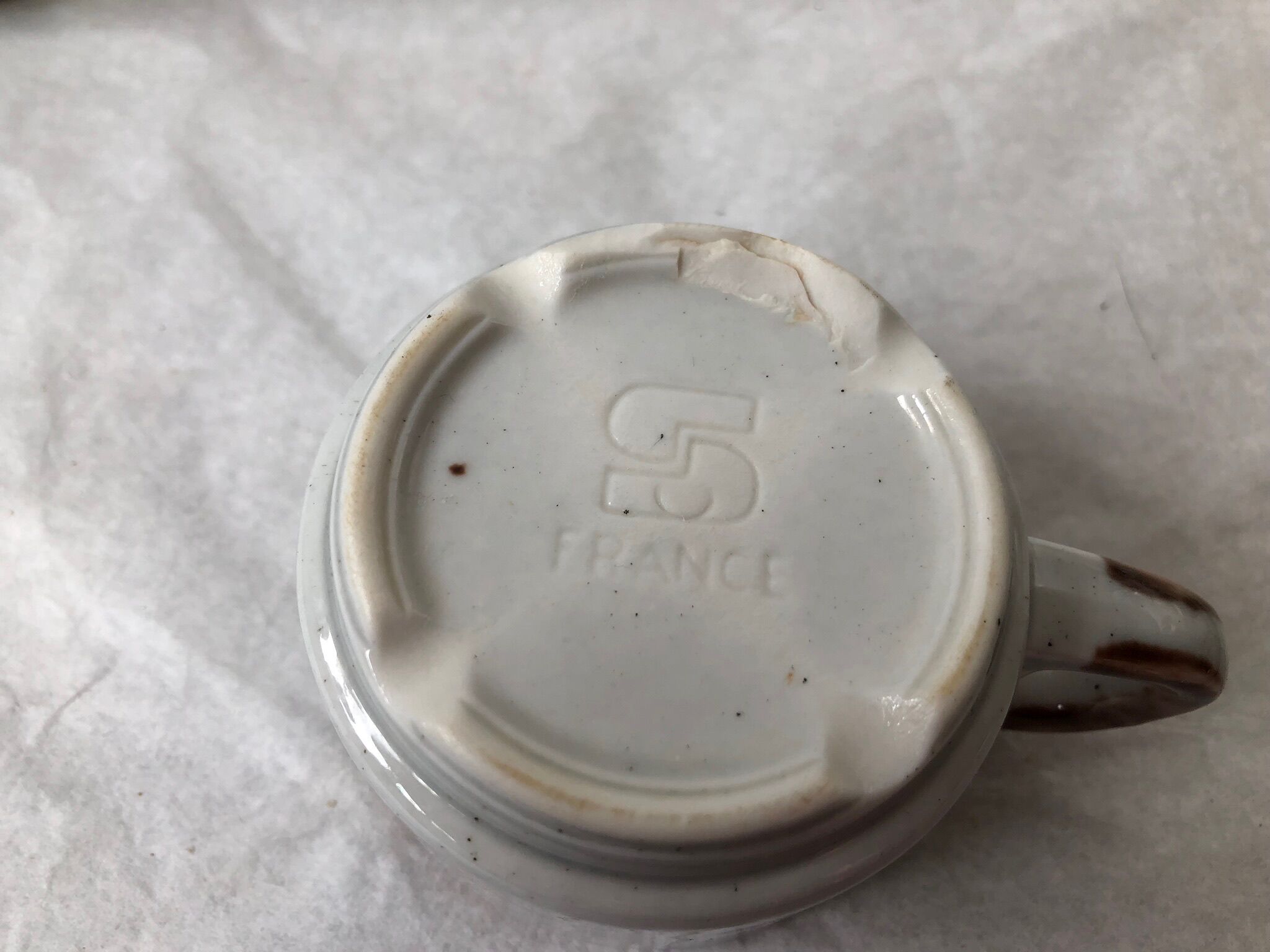 Set of 6 cups in stoneware