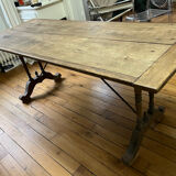 Wooden and iron bistro table