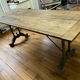Wooden and iron bistro table