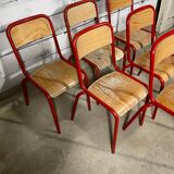 Series of 6 school chairs