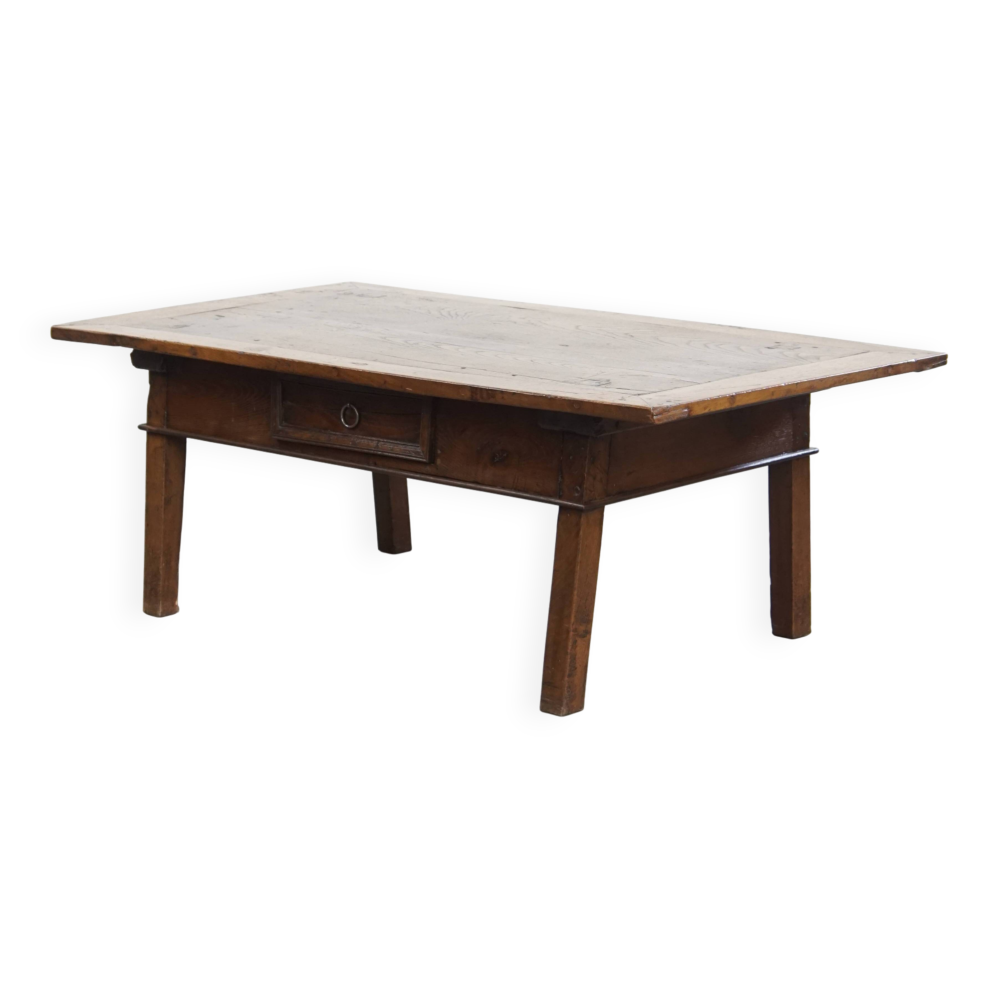 Antique Southern European Chestnut Coffee Table from the 18th Century