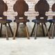 Lot of 6 vintage brutalist chairs from the 1970s.