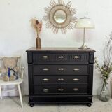 19th-19th Century Chest of Drawers with Shabby Patina