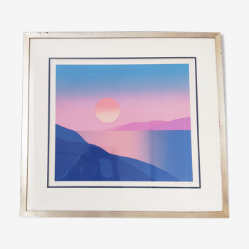 Mitrovic levé de soleil, lithographie 1978