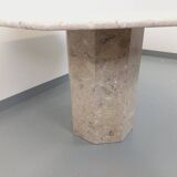 Vintage 70s 80s Octagonal Marble Dining Table
