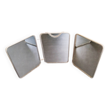 Triptych barber mirror, with chain