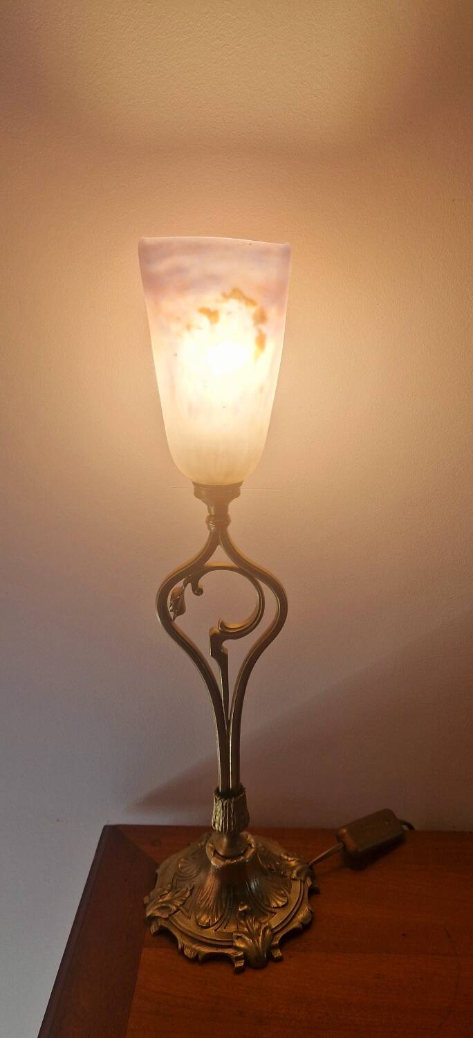 Art Nouveau style lamp by Müller Frères