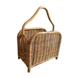 Rattan magazine holder