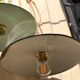 Trio suspension enamel sheet enamel vintage green and white, new e14 socket
