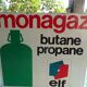 Plaque publicitaire Monogaz en tôle