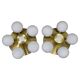 Pair of mid-century brass flush mount lights, 1970s