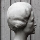 Important white marble bust, signed Léoni, 19th century