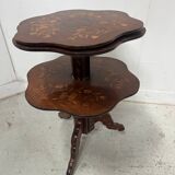 Silent servant with three inlaid trays, 19th century.